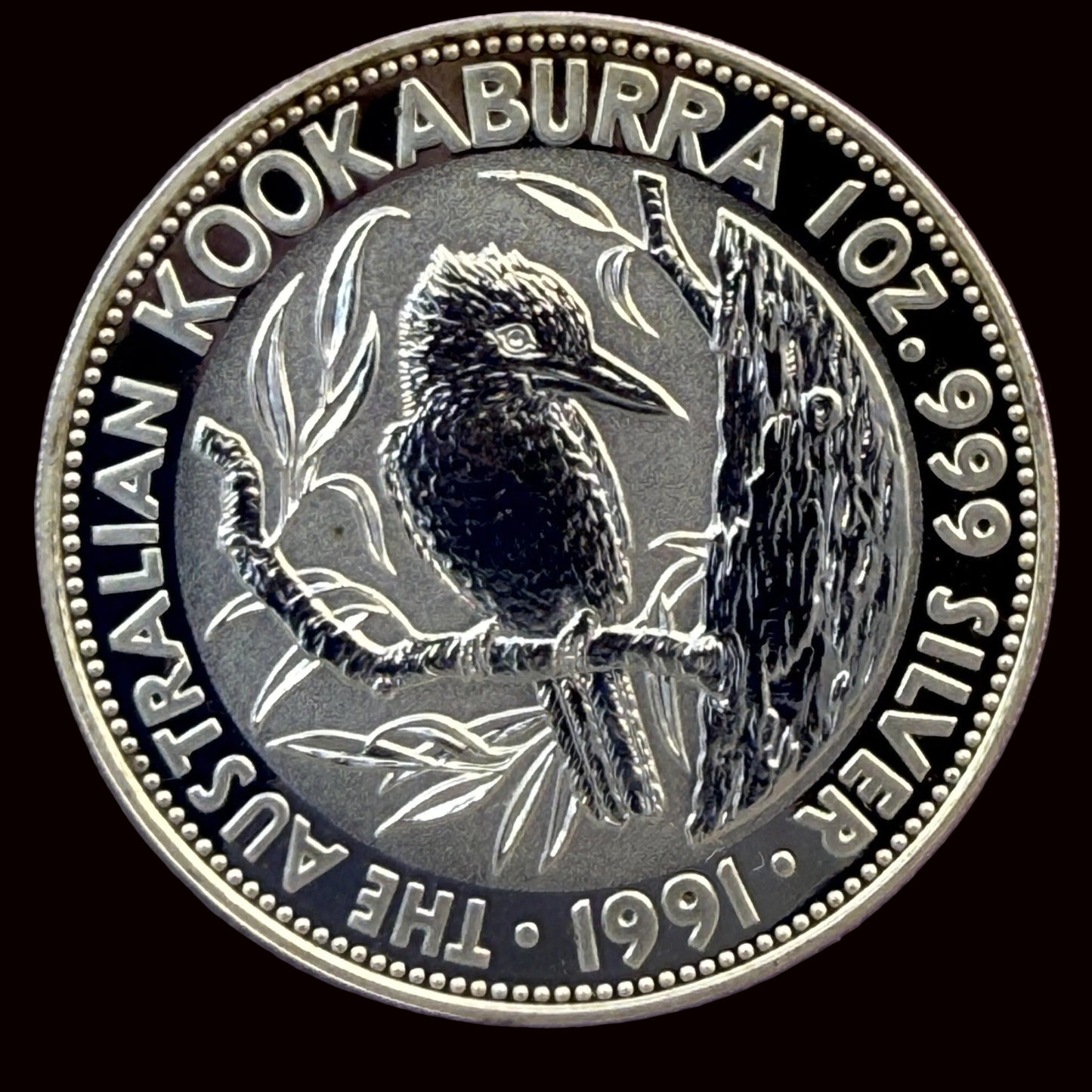 1991 Australia Kookaburra 1 oz Silver Coin .999 Fine BU