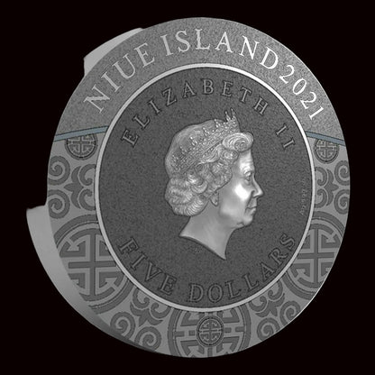 2021 Niue Sima Yi Famous Chinese Warriors 2 oz. Antiqued Silver Coin with Box & COA