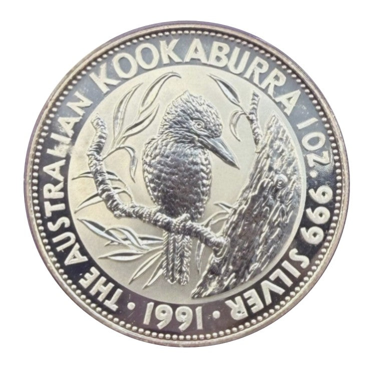 1991 Australia Kookaburra 1 oz Silver Coin .999 Fine BU