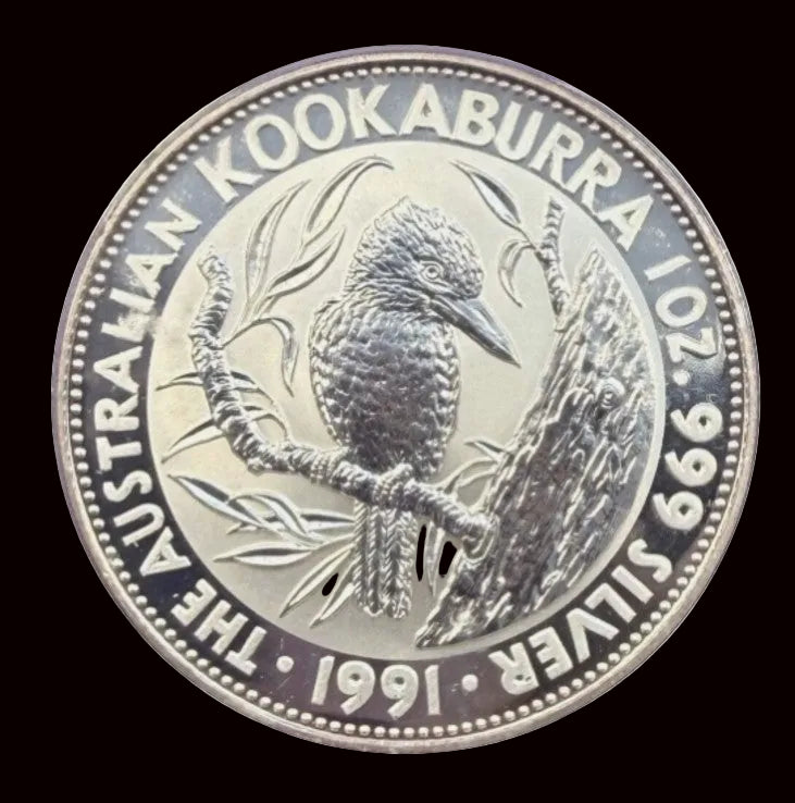 1991 Australia Kookaburra 1 oz Silver Coin .999 Fine BU