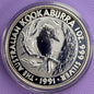 1991 Australia Kookaburra 1 oz Silver Coin .999 Fine Silver Coin BU