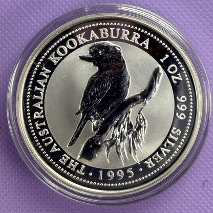 1995 Australia Kookaburra 1 oz Silver Coin .999 Fine Silver Coin BU