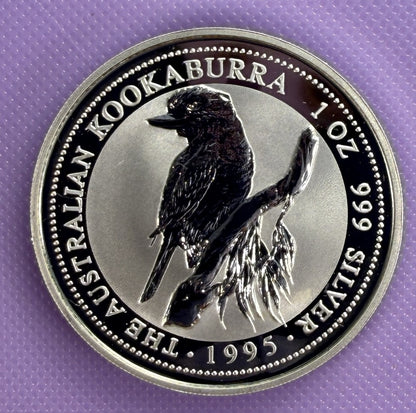 1995 Australia Kookaburra 1 oz Silver Coin .999 Fine Silver Coin BU