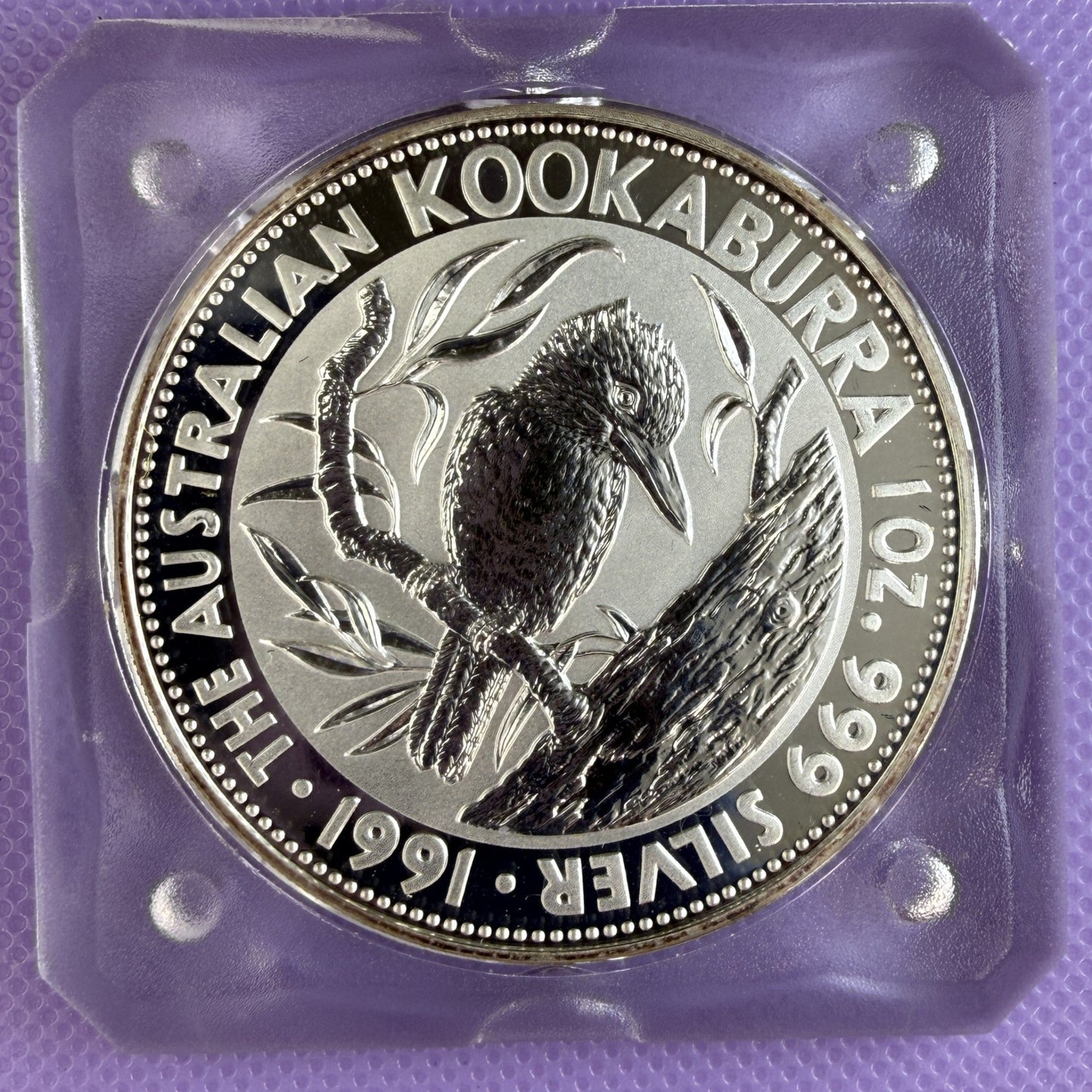 1991 Australia Kookaburra 1 oz Silver Coin .999 Fine BU