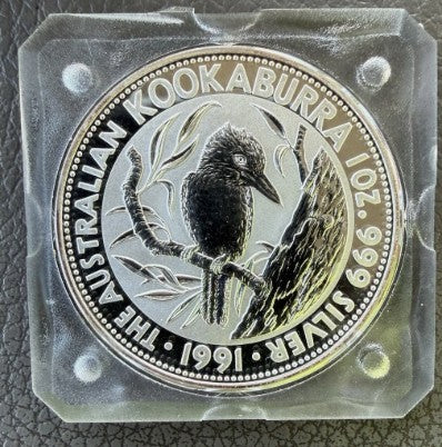 1991 Australia Kookaburra 1 oz Silver Coin .999 Fine BU