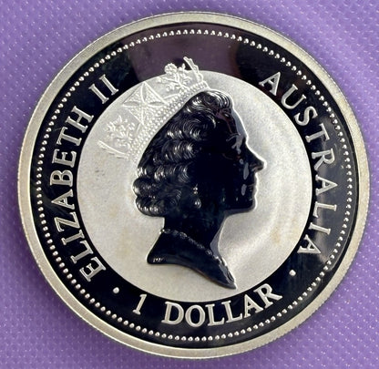 1995 Australia Kookaburra Moneda de Plata de 1 oz .999 Plata Fina Moneda BU