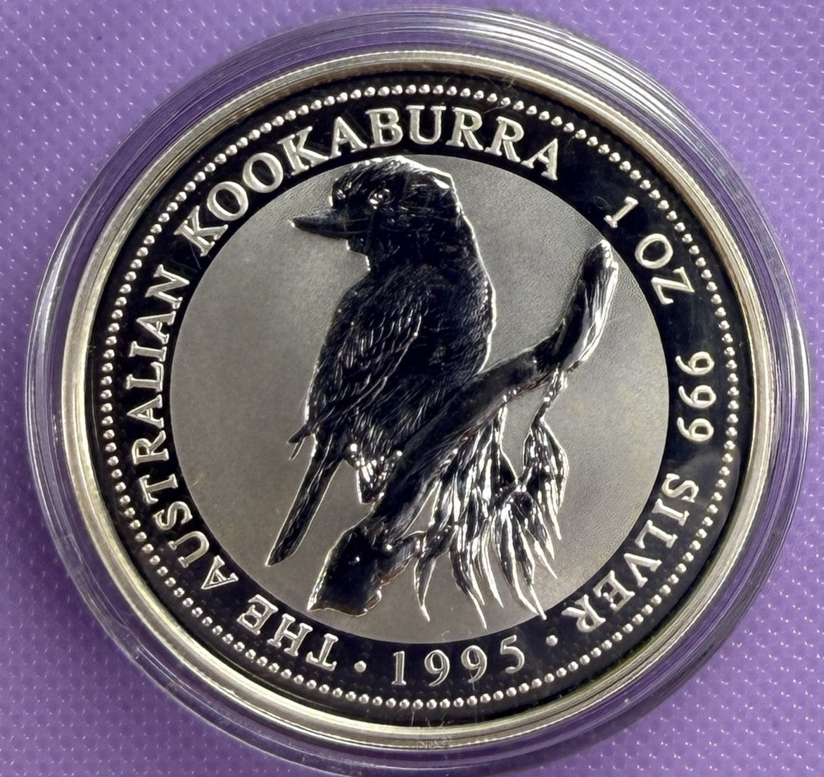 1995 Australia Kookaburra Moneda de Plata de 1 oz .999 Plata Fina Moneda BU