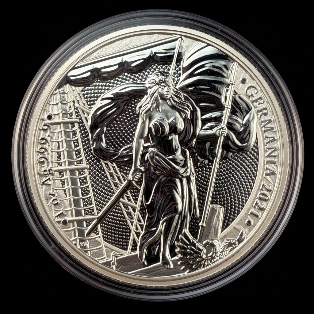 2021 Germania 1 oz .9999 Silver BU Coin w/ COA
