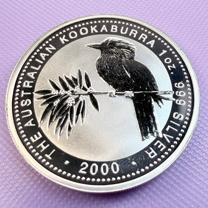 2000 Australia Kookaburra 1 oz Silver Coin .999 Fine Silver Coin