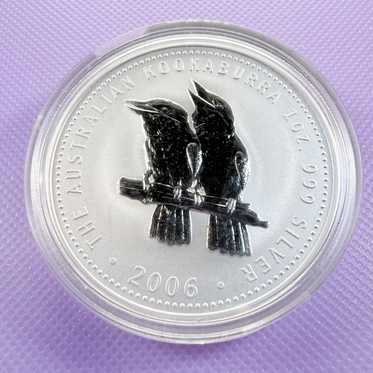 Moneda de Plata Kookaburra de Australia de 2006 de 1 oz. Moneda de Plata Fina .999