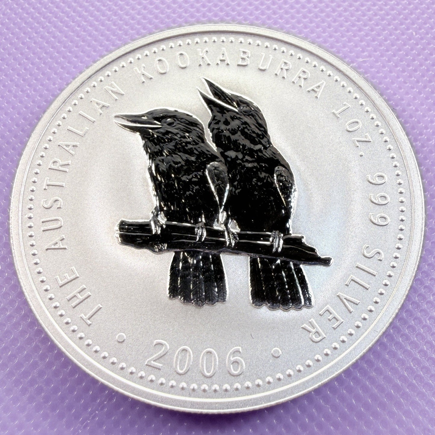 Moneda de Plata Kookaburra de Australia de 2006 de 1 oz. Moneda de Plata Fina .999
