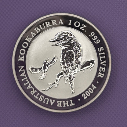 2004 Australia Kookaburra Moneda de Plata de 1 oz .999 Fina BU