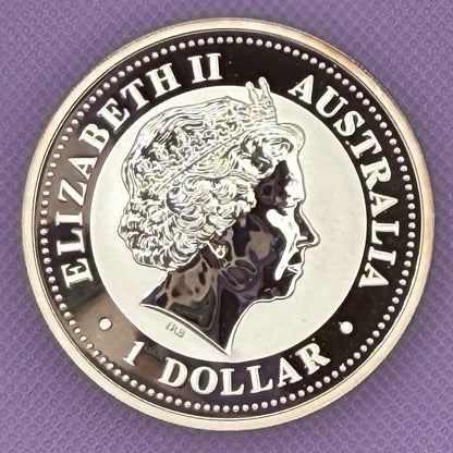 2004 Australia Kookaburra Moneda de Plata de 1 oz .999 Fina BU