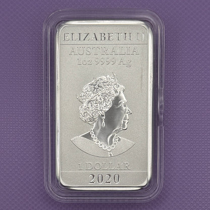 2020 Perth Mint Lunar Dragon 1 oz .9999 Silver Bar from Tube