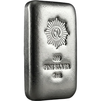 Glines & Rhodes 2 oz .999 Hand Poured Silver Bar