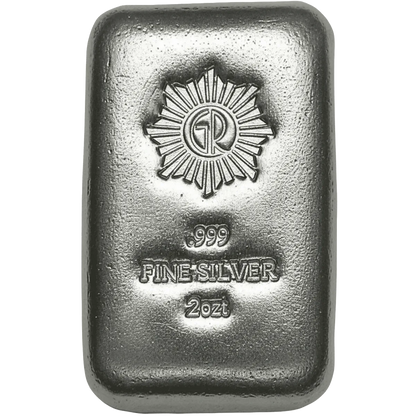 Glines & Rhodes 2 oz .999 Hand Poured Silver Bar