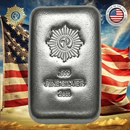 Glines & Rhodes 2 oz .999 Hand Poured Silver Bar
