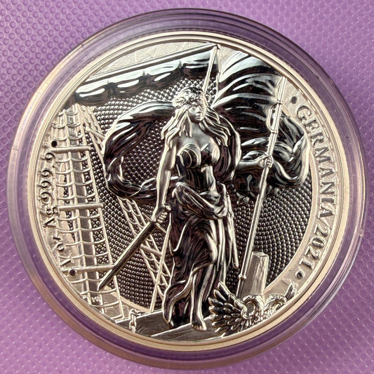 2021 Germania 1 oz .9999 Silver BU Coin w/ COA