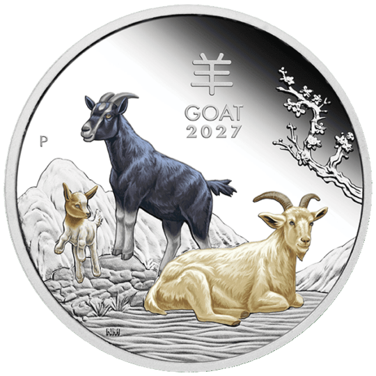 2027-P Lunar Series III Goat 1 oz Colorized Proof w/ Box & COA #2840