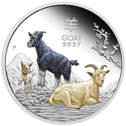 2027-P Lunar Series III Goat 1 oz Colorized Proof w/ Box & COA #2840