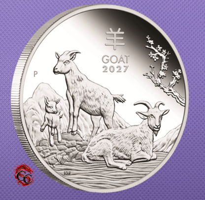 2027-P Lunar Series III Goat 1 oz .9999 Silver Proof w/ Box & COA #1979