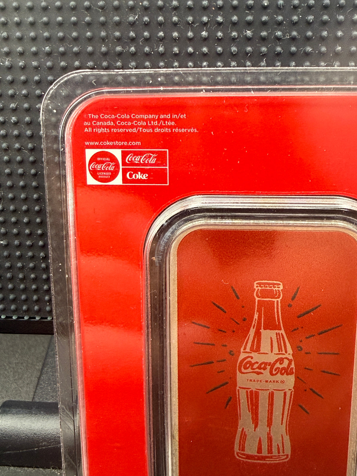 Coca-Cola Diner Sign 1 oz .999 Silver Colorized Bar in Paisley Assay Card