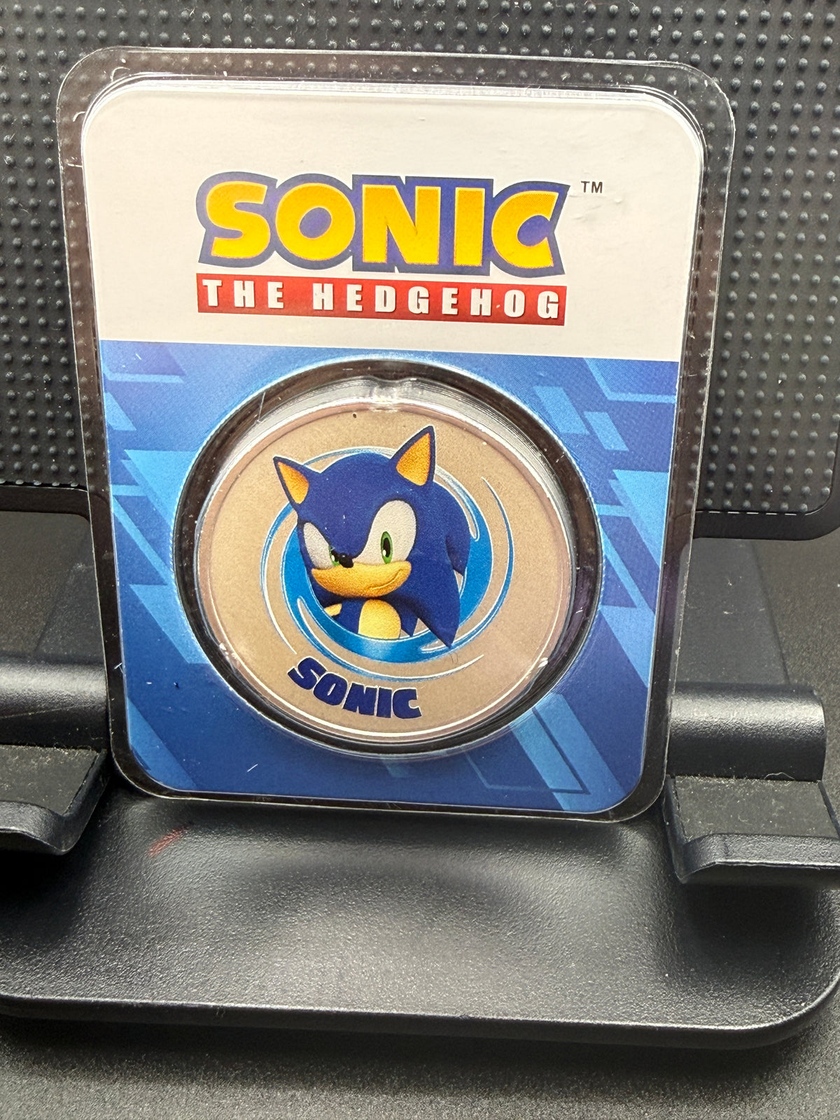Sonic the Hedgehog 1 oz .999 Silver Colorized Round in Blue Sonic Card