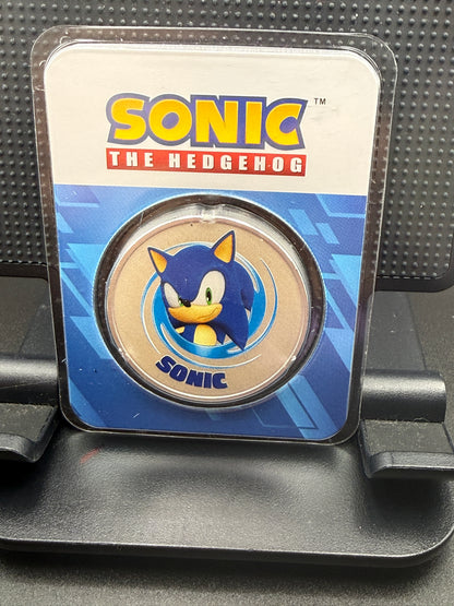 Sonic the Hedgehog 1 oz .999 Silver Colorized Round in Blue Sonic Card