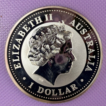 1999 Australia Kookaburra 1 oz Silver Connecticut Privy BU