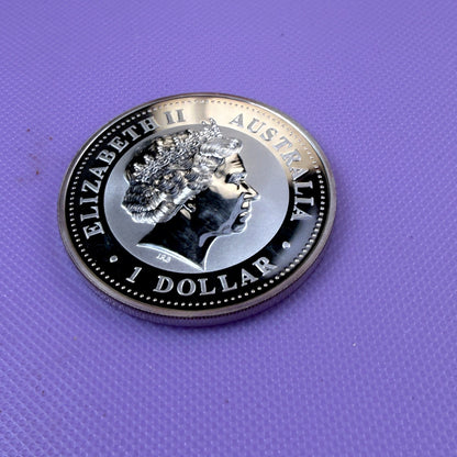 1999 Australia Kookaburra 1 oz Silver Connecticut Privy BU