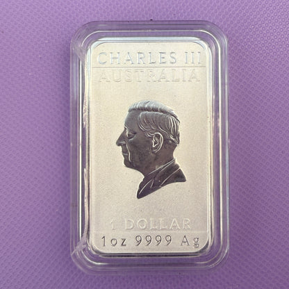 2026 Perth Mint Dragon 1 oz Silver Bar from Roll in Ultra Fit Capsule
