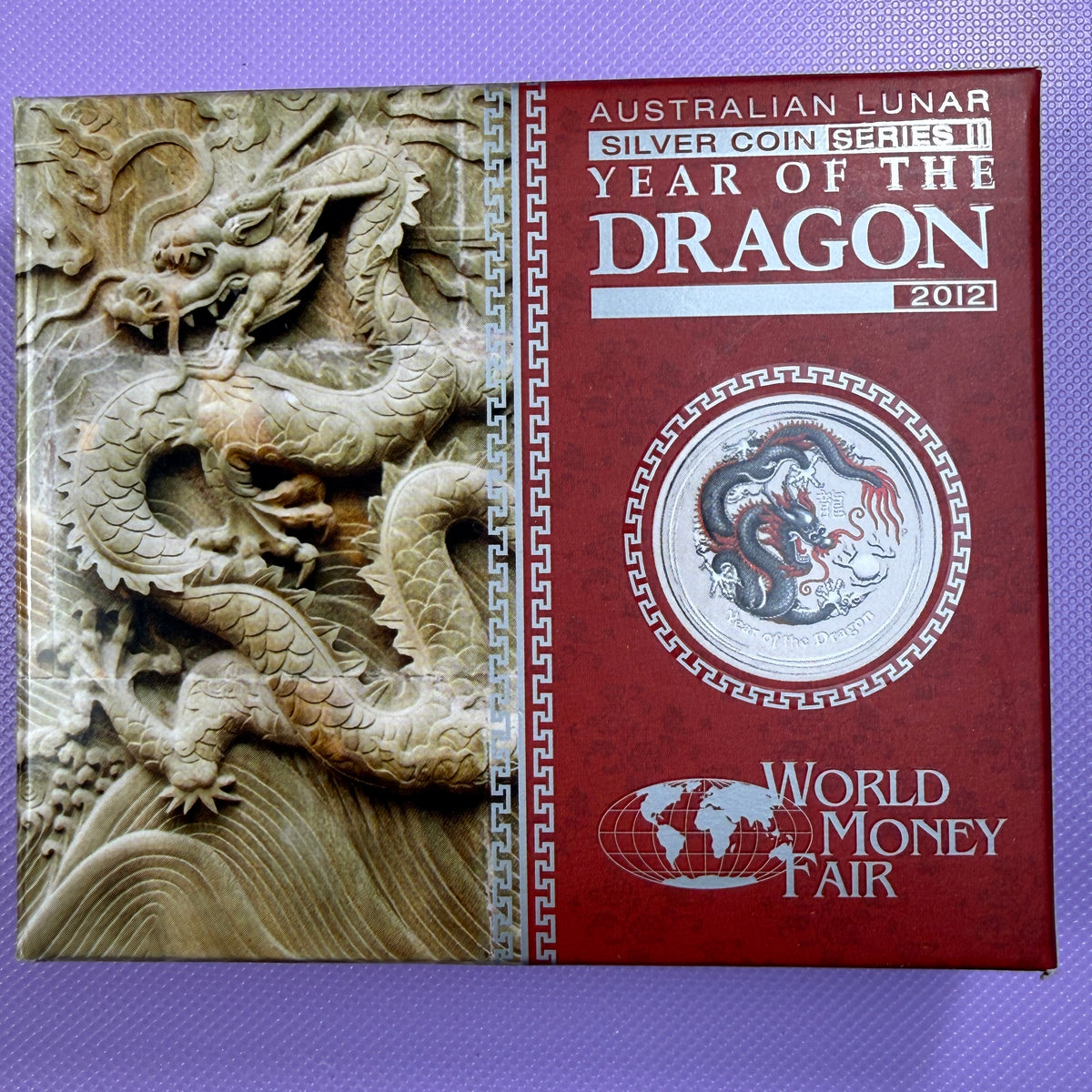 2012 Perth Mint Black Dragon 1 oz Silver Coin – Berlin World Money Fair – Box & COA