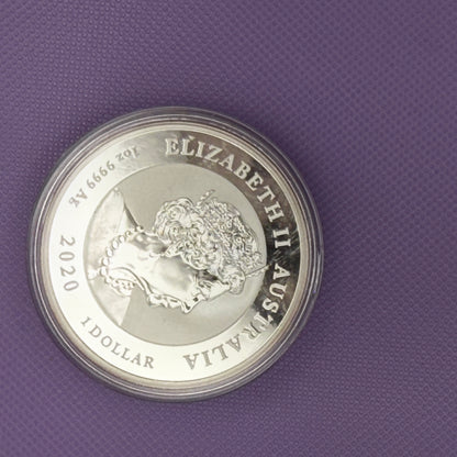 2020 Australia Double Pixiu Guardian Lions 1 oz Silver Coin – Perth Mint BU