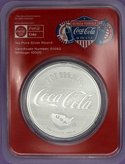 2026 PAMP Coca-Cola Americana 140th Anniversary 1 oz .999 Silver Round #1062
