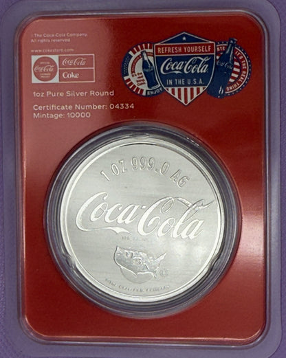 2026 PAMP Coca-Cola Americana 140th Anniversary 1 oz .999 Silver Round #4334