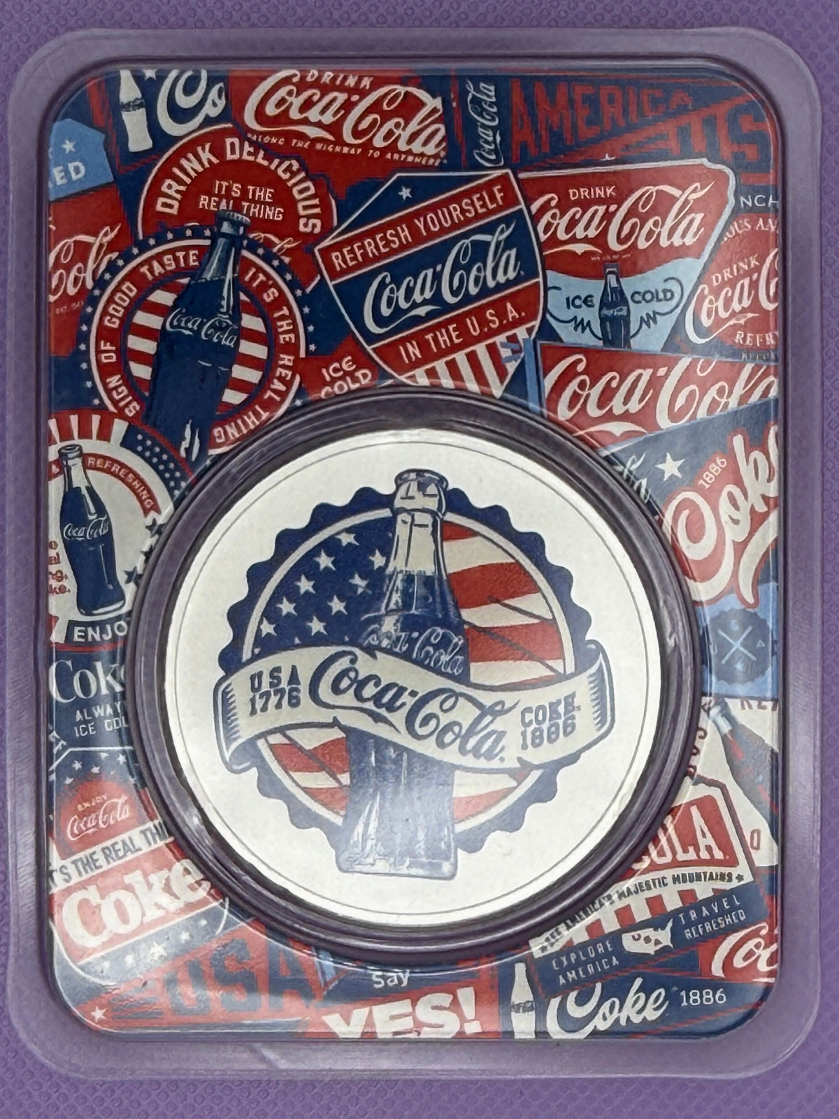 2026 PAMP Coca-Cola Americana 140th Anniversary 1 oz .999 Silver Round #4297