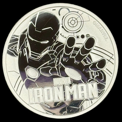 2018 Tuvalu Marvel Iron Man 1 oz Silver Coin in Original Capsule