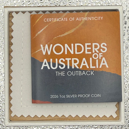 2026-P Wonders of Australia Outback $1 1 oz .9999 Silver Proof with Box & COA
