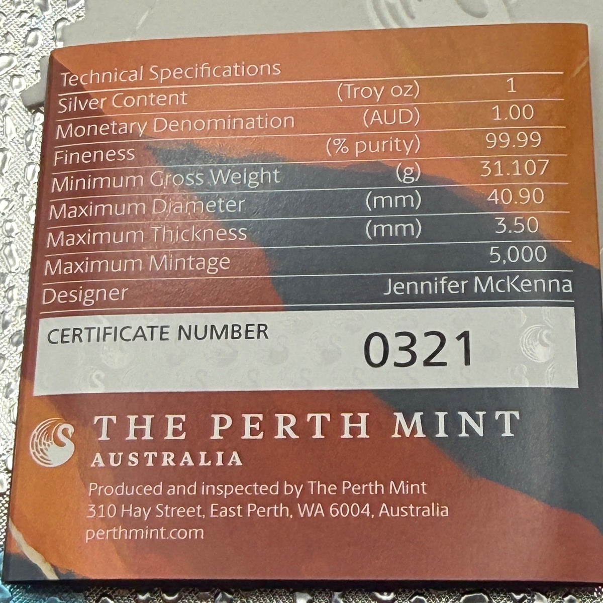 2026-P Wonders of Australia Outback $1 1 oz .9999 Silver Proof with Box & COA