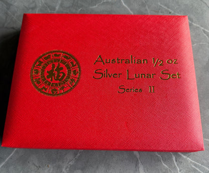 Lunar Series II – Complete Colorized 1/2 oz Silver Coin Set (2008–2019)