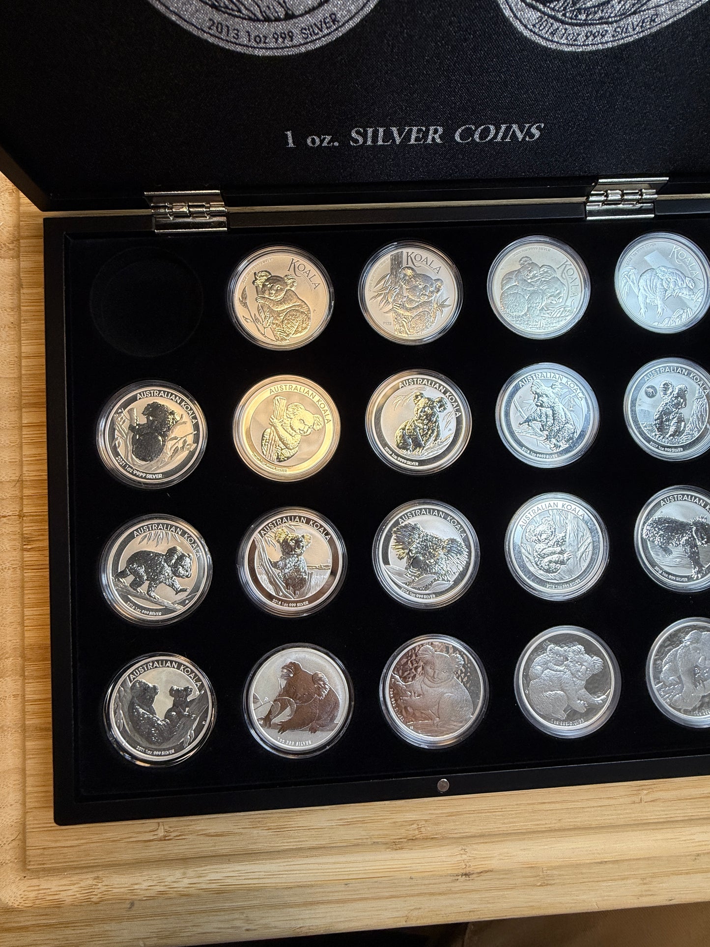 Complete 2007–2025 Australian Silver Koala Set – Beautiful Full Run in Volterra Display Box!