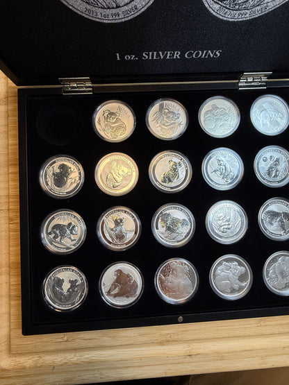 Complete 2007–2025 Australian Silver Koala Set – Beautiful Full Run in Volterra Display Box!