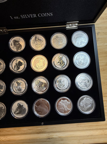 Complete 2007–2025 Australian Silver Koala Set – Beautiful Full Run in Volterra Display Box!