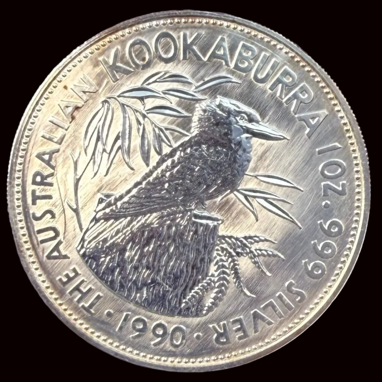 1990 Australia Kookaburra 1 oz Silver Coin .999 Fine BU