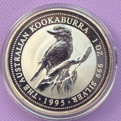 1995 Australia Kookaburra 1 oz Silver Coin .999 Fine BU