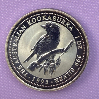 1995 Australia Kookaburra 1 oz Silver Coin .999 Fine BU