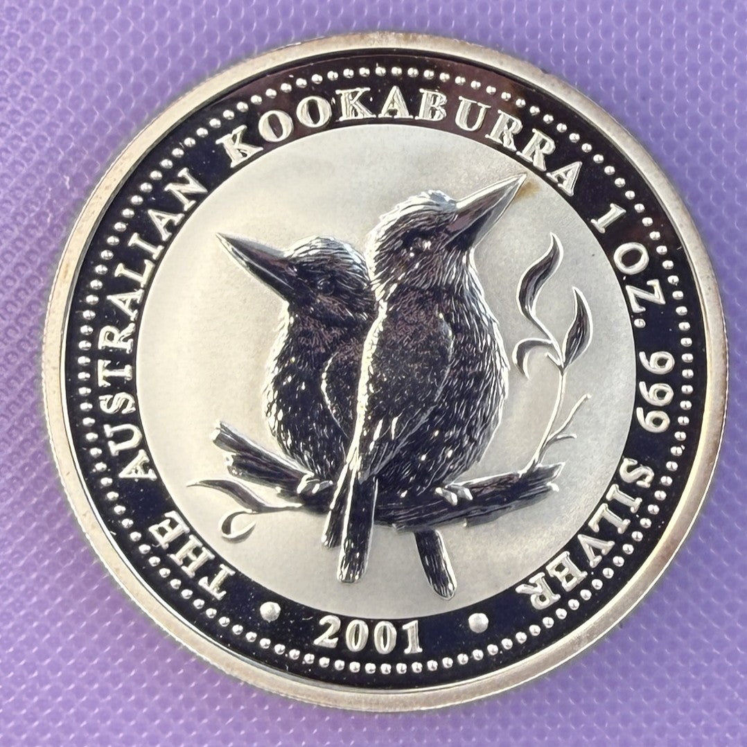 2001 Australia Kookaburra 1 oz Silver Coin .999 Fine Silver Coin