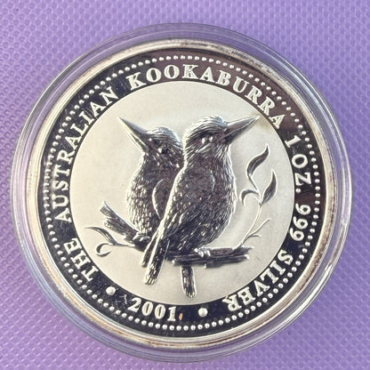 2001 Australia Kookaburra 1 oz Silver Coin .999 Fine Silver Coin