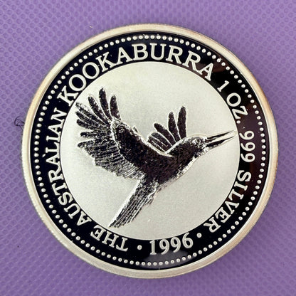 1996 Australia Kookaburra 1 oz Silver Coin Perth Mint .999 Fine Silver BU