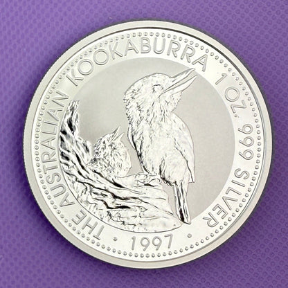 1997 Australia Kookaburra 1 oz Silver Coin Perth Mint .999 Fine Silver BU